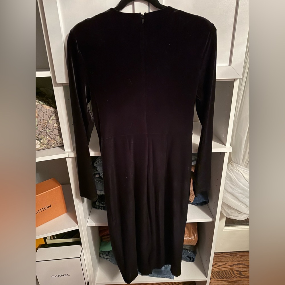 Sophisticated Long Sleeve Black Dress